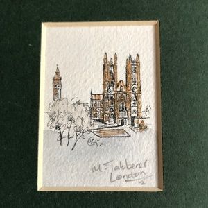 Original Ink - Westminster Abbey by M Tabbener